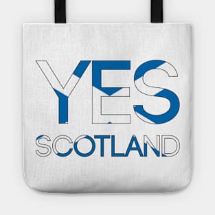 YES SCOTLAND, Pro Scottish Independence Saltire Flag Text Slogan Tote