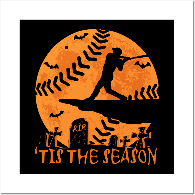 Cool Skeleton Baseball Lover Halloween Baseball Player T-Shirt