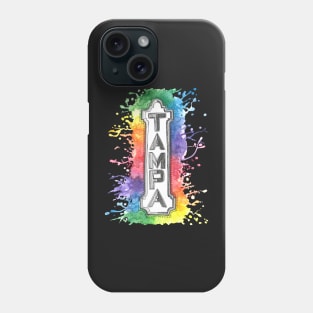 Rainbow Splatter Tampa Theater Sign Phone Case