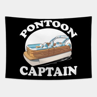 Pontoon Captain Boat Boating Tapestry