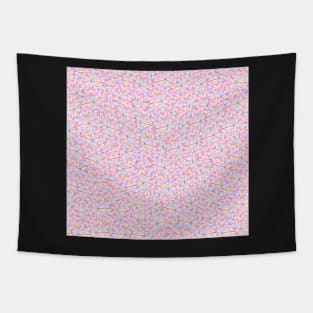 Pink Geometric Floral Funk Tapestry