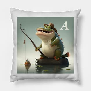 Letter A for Alligator AdventuresOfSela Pillow