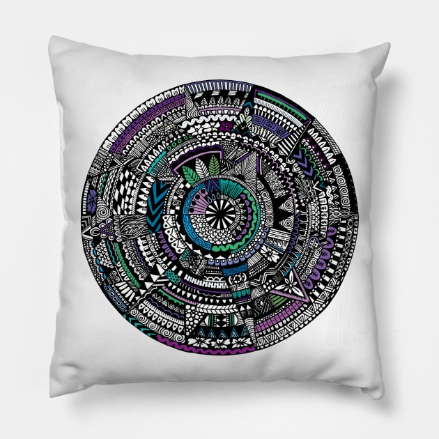 Asymmetry Blues Pillow by lizzyad