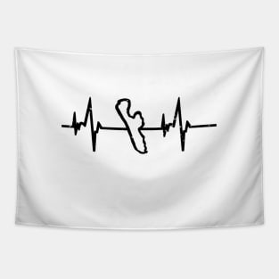 Denmark Island Gift Heartbeat Fano Travel Flag Tapestry