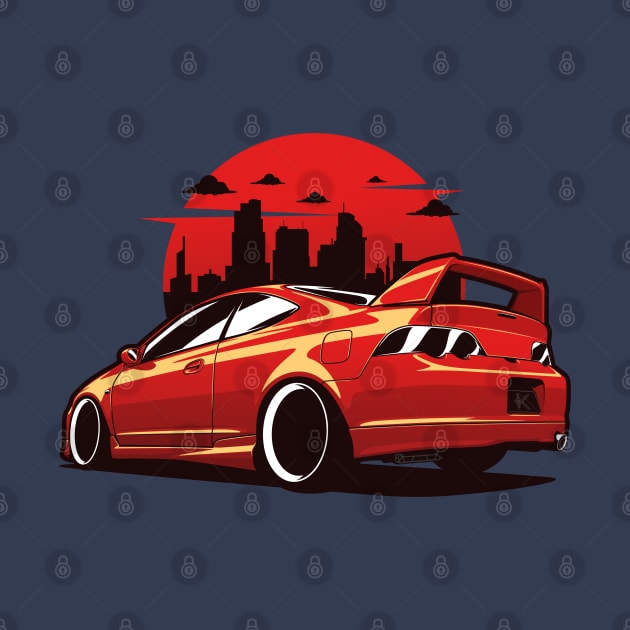 Red Integra Acura Type R by KaroCars