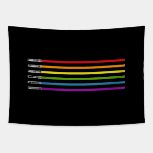 Lightsaber Rainbow Tapestry