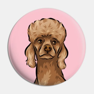 Cute Ginger Poodle Dog Pin