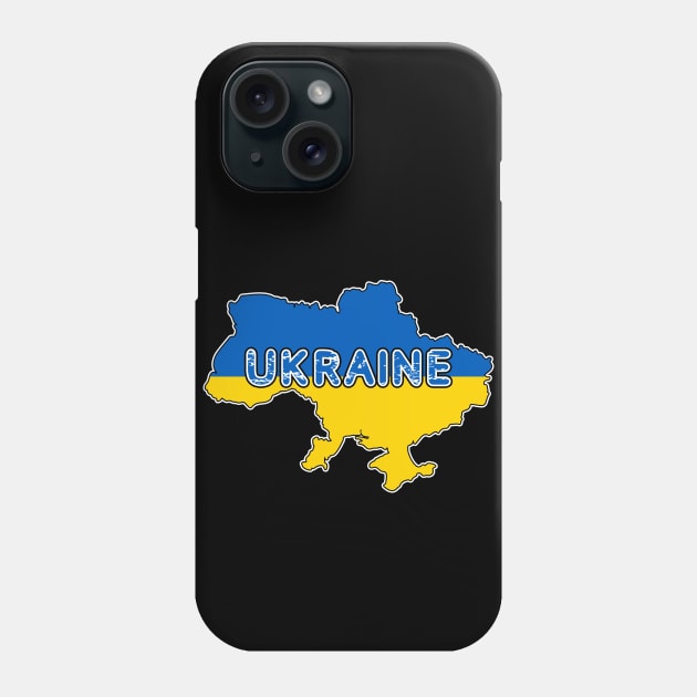 Ukraine Flag and Map Slava Ukraini Phone Case by Scar