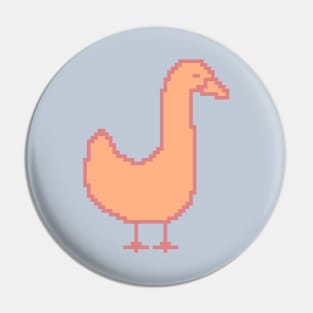 Pixelart Goose Peach Fuzz Pantone Color of the Year 2024 Pin