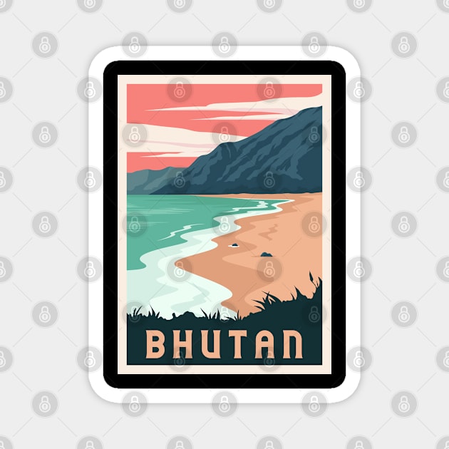 Bhutan vacation poster Magnet by NeedsFulfilled