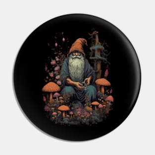 Lord Of The Shrooms - dark gnome wizard fantasy mushroom illustration fairy tale fae folk Pin