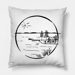 Swedish Islands pendrawing Pillow