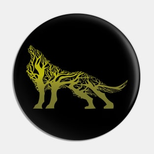 Wolf tree blend cute cool colorful Pin