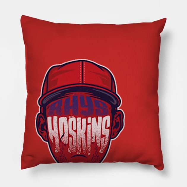 Rhys Hoskins Philadelphia Player Silhouette Pillow by danlintonpro