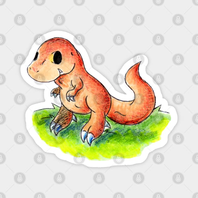 Little Rex Magnet by KristenOKeefeArt