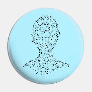 Music portrait Pin