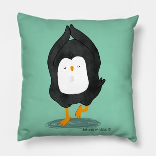 Yoga Penguin Pillow