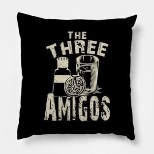 Three Amigos Cocktail Funny Bartending Alcohol Pun Pillow