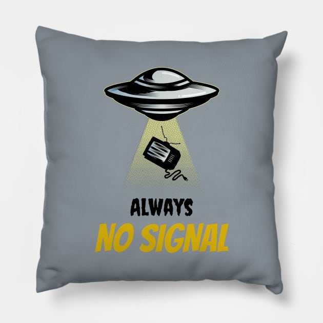 Lost in Transmission: Alien Abduction of a Classic TV Pillow by Life2LiveDesign