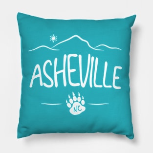 Asheville, NC - Black Bear Paw - WO TBG 14 Pillow