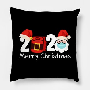 Merry Christmas 2020 Quarantine Christmas Santa Face Mask Pillow