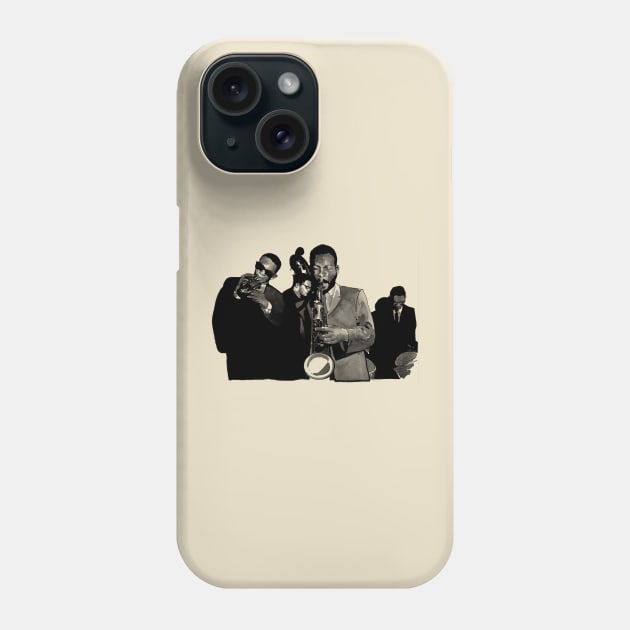 Ornette Coleman, Don Cherry, Charlie Haden, Ed Blackwell Phone Case by todd_stahl_art