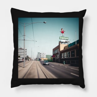 Vintage Skipping Girl Pillow