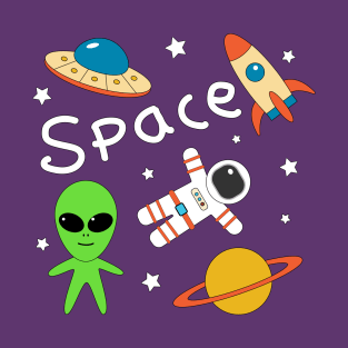 cute space drawing T-Shirt