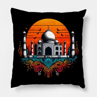 Taj Mahal India Design Pillow