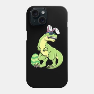 Cool dinosur as a easter bunny with a easter egg Phone Case