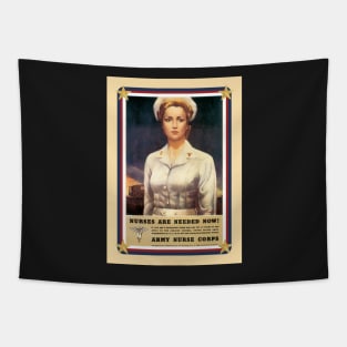 Vintage USA Army Nurse Corps Tapestry