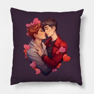 Valentines day Gay couple Pillow