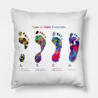 Types of Footprints Pillow