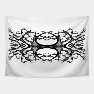 Mystical Baobab symmetrical abstract art Tapestry