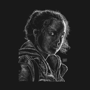 Bella Ramsey as Ellie from The Last of Us chalk style T-Shirt
