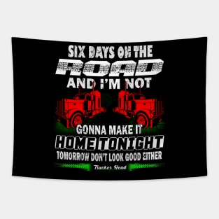 Six Days On The Road #TruckDriver Truckers Trucker Heroes Tapestry