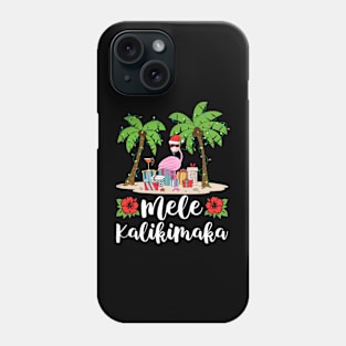 Mele Kalikimaka Tropical Hawaiian Christmas Flamingo Phone Case