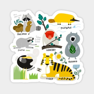 Cute Animal Friends 3 Magnet