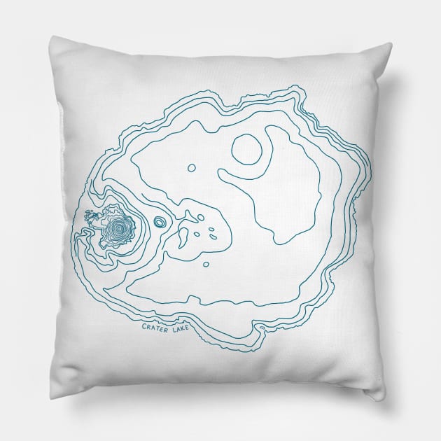 Crater Lake (v2) Pillow by simplistictees