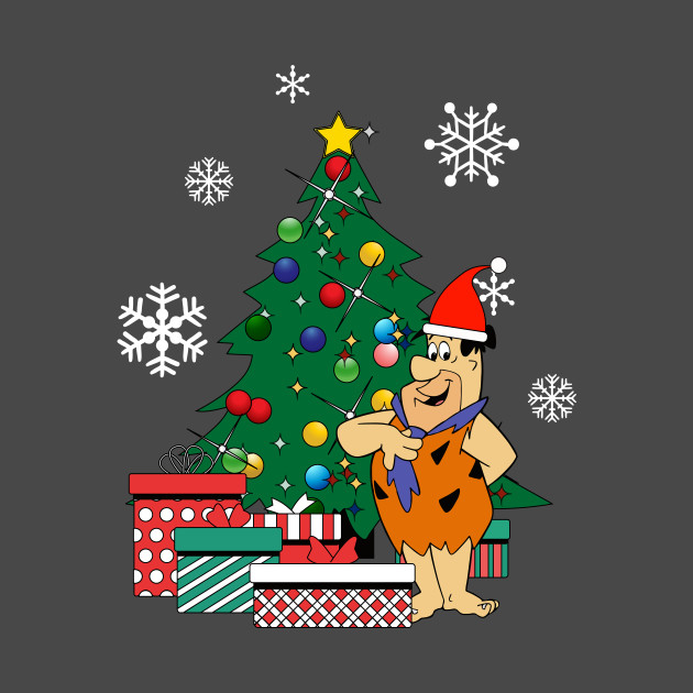 Fred Flintstone Around The Christmas Tree Fred Flintstone TShirt