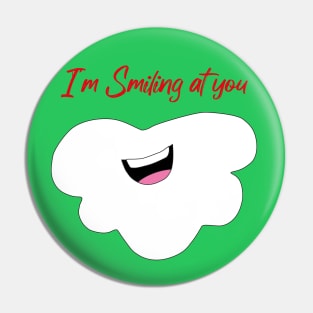 I'm Smiling At You Funny Quote with Smiling Face With Santa Beard Pin