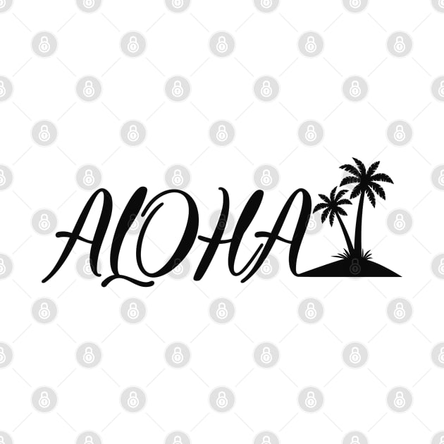 Aloha - Palm Tree Island Beach & Vacation Lover Gift For Men, Women & Kids by Art Like Wow Designs