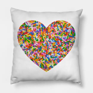 Colorful Sprinkles Heart Pillow