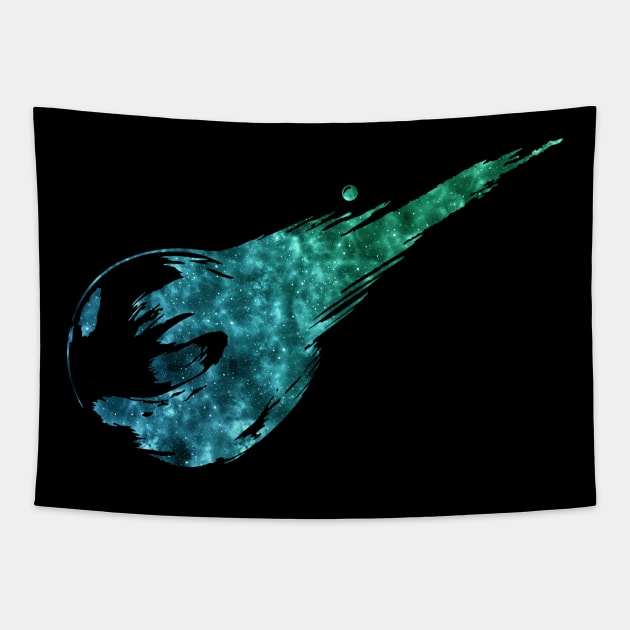 Final Fantasy 7 - Meteor Logo (Galaxy Design) Tapestry by Kamurata