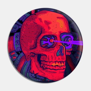 Wired Skull Cyberpunk Pin