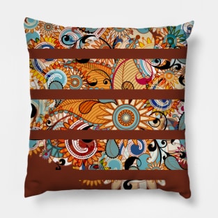 Floral abstract illustration truck art Pillow