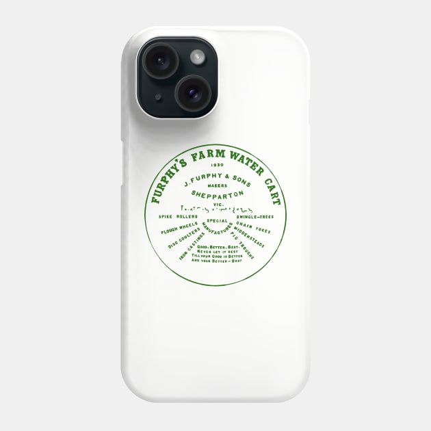 Furphy Water Tank - green Phone Case by BrownWoodRobot