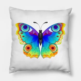 Rainbow Butterfly Peacock Eye Pillow