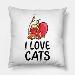 I Love Cats Pillow