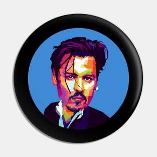 Jhonny deep pop art Pin